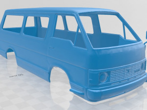 toyota hiace printable body van Modèles 3D en vedette