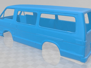 toyota hiace printable body van Modèles 3D en vedette
