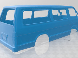 toyota hiace printable body van Modèles 3D en vedette