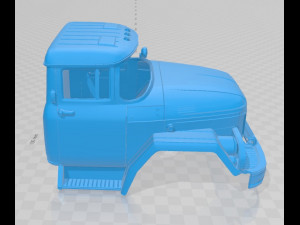 international flatbed printable cabin truck 3D-printmodel