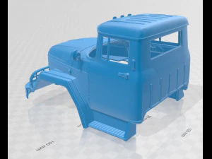 international flatbed printable cabin truck 3D Print Model