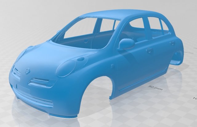 nissan micra printable body car 3D Print Model .c4d .max .obj .3ds .fbx .stl .blend 