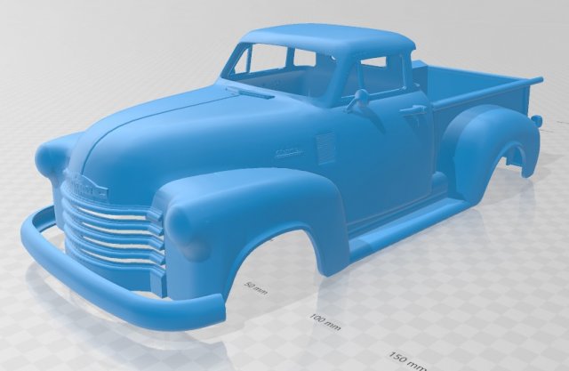coe 1952 printable body truck Modèles 3D en vedette .c4d .max .obj .3ds .fbx .stl .blend 
