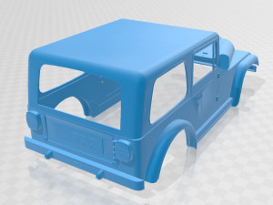 jeep wrangler 1988 printable body car 3D Print Model