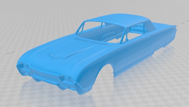 thunderbird 1961 printable body car 3D Принт Модель .c4d .max .obj .3ds .fbx .stl .blend 