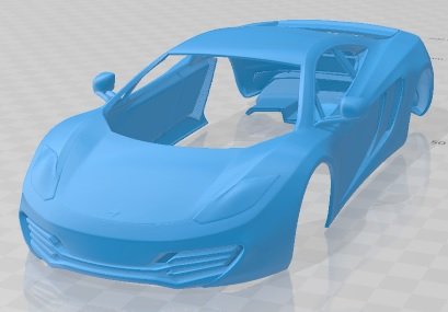 McLaren MP4 12C 2011 Printable Body Car Modèles 3D en vedette .c4d .max .obj .3ds .fbx .stl .blend 