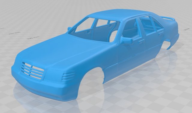 mercedes benz sel 600 printable body car 3D Принт Модель .c4d .max .obj .3ds .fbx .stl .blend 