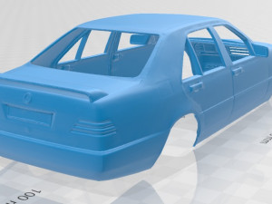 mercedes benz sel 600 printable body car 3D Принт Модель