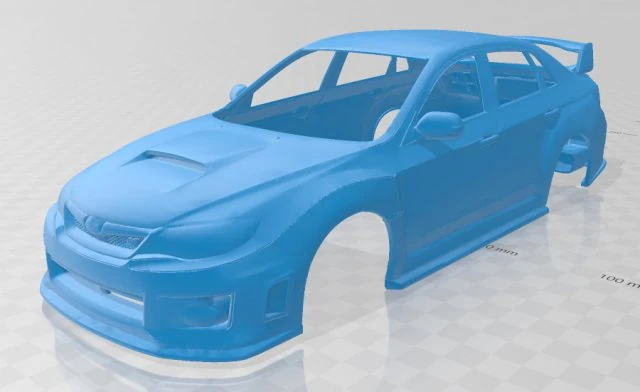 subaru wrx sti 2011 printable body car 3D Print Model .c4d .max .obj .3ds .fbx .stl .blend 