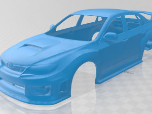 subaru wrx sti 2011 printable body car 3Dプリントモデル