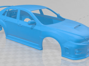subaru wrx sti 2011 printable body car 3D Print Model