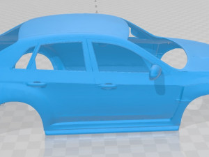 subaru wrx sti 2011 printable body car 3D Print Model