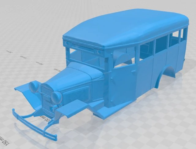 gaz 0330 printable body bus 3D Print Model .c4d .max .obj .3ds .fbx .stl .blend 