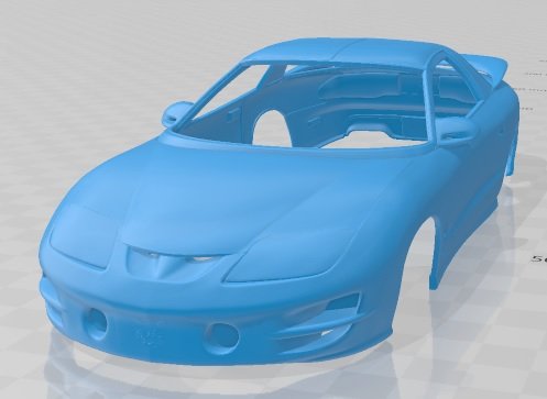Pontiac Firebird Trans Am 1998 Printable Body Car 3D 프린트 모델 .c4d .max .obj .3ds .fbx .stl .blend 