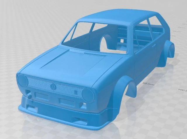 volkswagen golf mk1 copa de carreras carrocer&iacute;a imprimible coche Modelo de impresión 3D .c4d .max .obj .3ds .fbx .stl .blend 