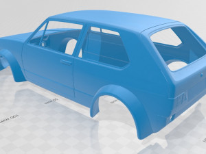 volkswagen golf mk1 race cup printable body car 3D 打印模型
