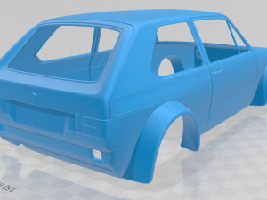 volkswagen golf mk1 race cup printable body car 3D 打印模型
