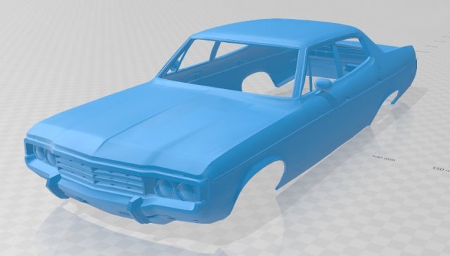 notchback sedan printable body car 3D Baskı Modeli .c4d .max .obj .3ds .fbx .stl .blend 
