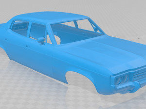notchback sedan printable body car 3D Baskı Modeli