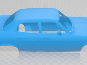 notchback sedan printable body car 3D Baskı Modeli