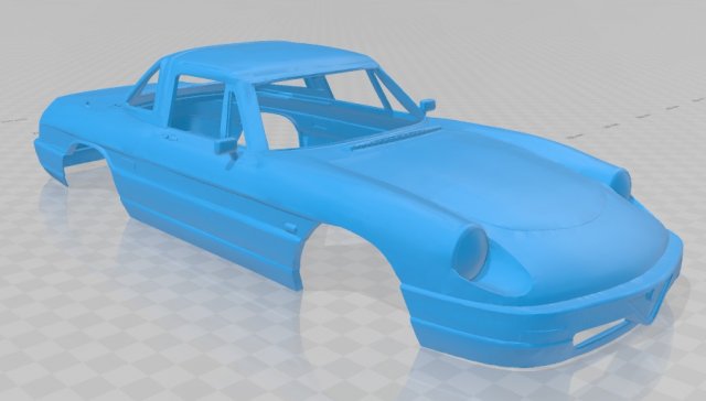 alfa romeo spider printable body car 3D-Druckmodell .c4d .max .obj .3ds .fbx .stl .blend 
