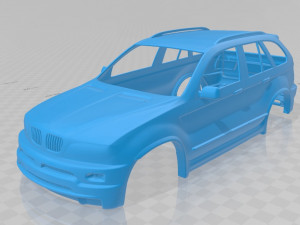 x5 printable body car 3D Baskı Modeli
