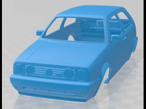 Volkswagen Golf GTI MK2 1985 Printable Body Car 3D Print Model
