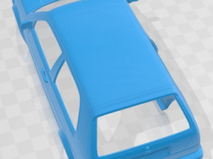 Volkswagen Golf GTI MK2 1985 Printable Body Car 3D 프린트 모델