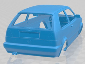 Volkswagen Golf GTI MK2 1985 Printable Body Car 3D 프린트 모델