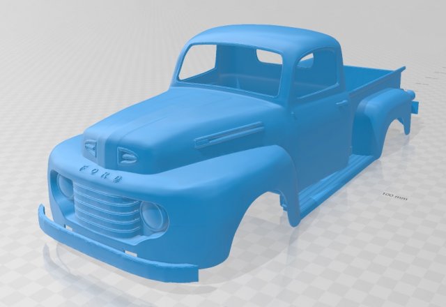 pick up 1950 printable body truck 3D Baskı Modeli .c4d .max .obj .3ds .fbx .stl .blend 