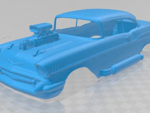 s&uuml;perşarjlı yazdırılabilir g&ouml;vdeli araba 3D Baskı Modeli