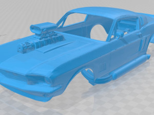 mustang 67 supercharged printable body car Modelo de impresión 3D