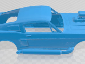 mustang 67 supercharged printable body car Modelo de impresión 3D