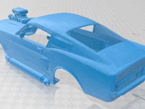 mustang 67 supercharged printable body car Modelo de impresión 3D