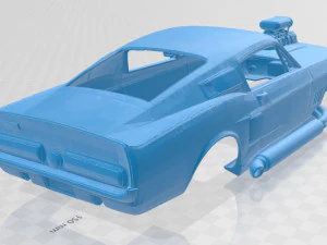 mustang 67 supercharged printable body car 3D Print Model