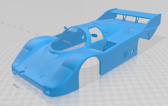 porsche 956 printable body car Modèles 3D en vedette .c4d .max .obj .3ds .fbx .stl .blend 