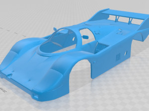 porsche 956 printable body car Modello di stampa 3D