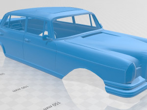 mercedes benz w108 printable body car 3Dプリントモデル