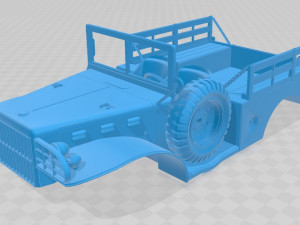 wc-51 printable military truck 3Dプリントモデル