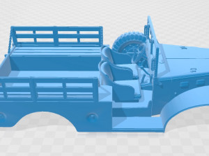 wc-51 printable military truck 3Dプリントモデル