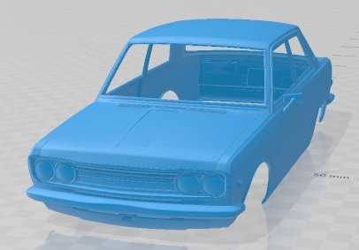 Datsun 510 1970 Printable Body Car Modello di stampa 3D .c4d .max .obj .3ds .fbx .stl .blend 