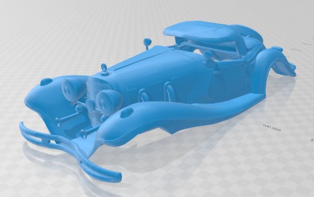 mercedes benz 540k printable body car 3D Print Model .c4d .max .obj .3ds .fbx .stl .blend 