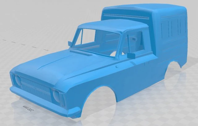 lada 2715 printable body van 3D Print Model .c4d .max .obj .3ds .fbx .stl .blend