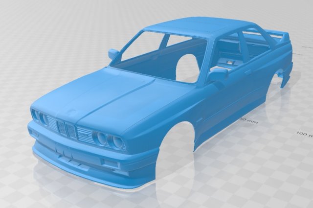 e30 m3 printable body car 3D Print Model .c4d .max .obj .3ds .fbx .stl .blend 