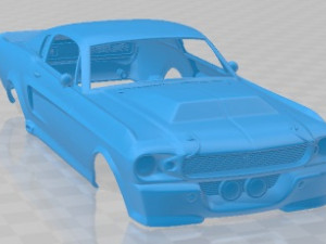 Mustang Shelby GT500 Eleanor 1967 Printable Body Car Model Cetak 3D