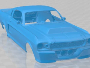 Carro com carroceria para impress&atilde;o Mustang Shelby GT500 Eleanor 1967 Modelo de Impressão 3D