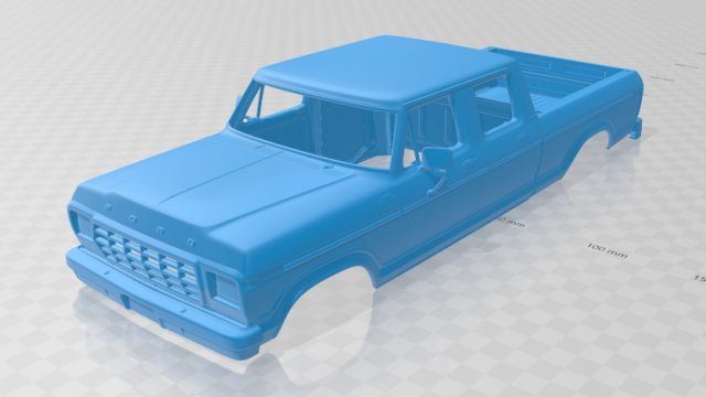 f crewcab 1978 printable body car 3D 打印模型 .c4d .max .obj .3ds .fbx .stl .blend 