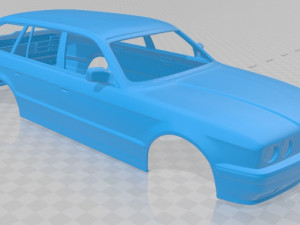 serie 5 e34 touring 1991 printable body car 3D प्रिंट मॉडल
