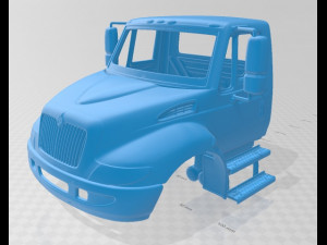 international durastar 2002 printable cabin truck 3D Принт Модель