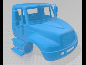 international durastar 2002 printable cabin truck 3D Print Model